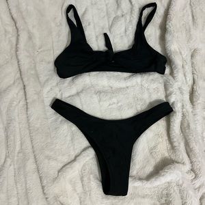 Black Front Tie Bikini